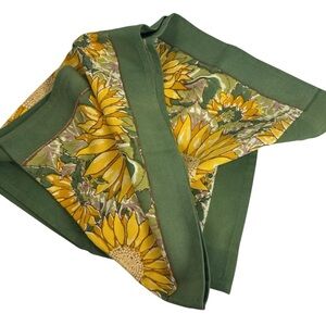 COULEIN NATURE BRUNO LAMY Handmade Cotton Table Runner Sunflowers Yellow/Green